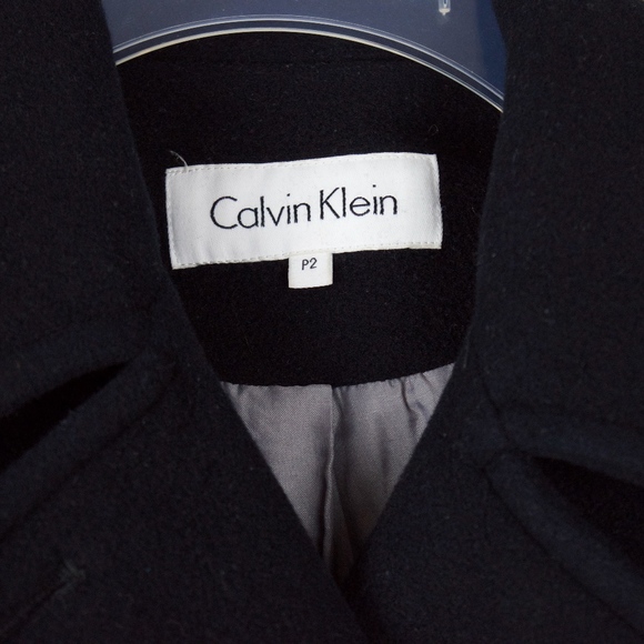 SOLD Calvin Klein Black Wool Double Breasted Coat - Picture 4 of 8